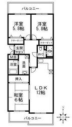 グランドメゾン六甲箕岡の物件間取画像